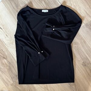 Black 3/4 Sleeve Calvin Klein Blouse